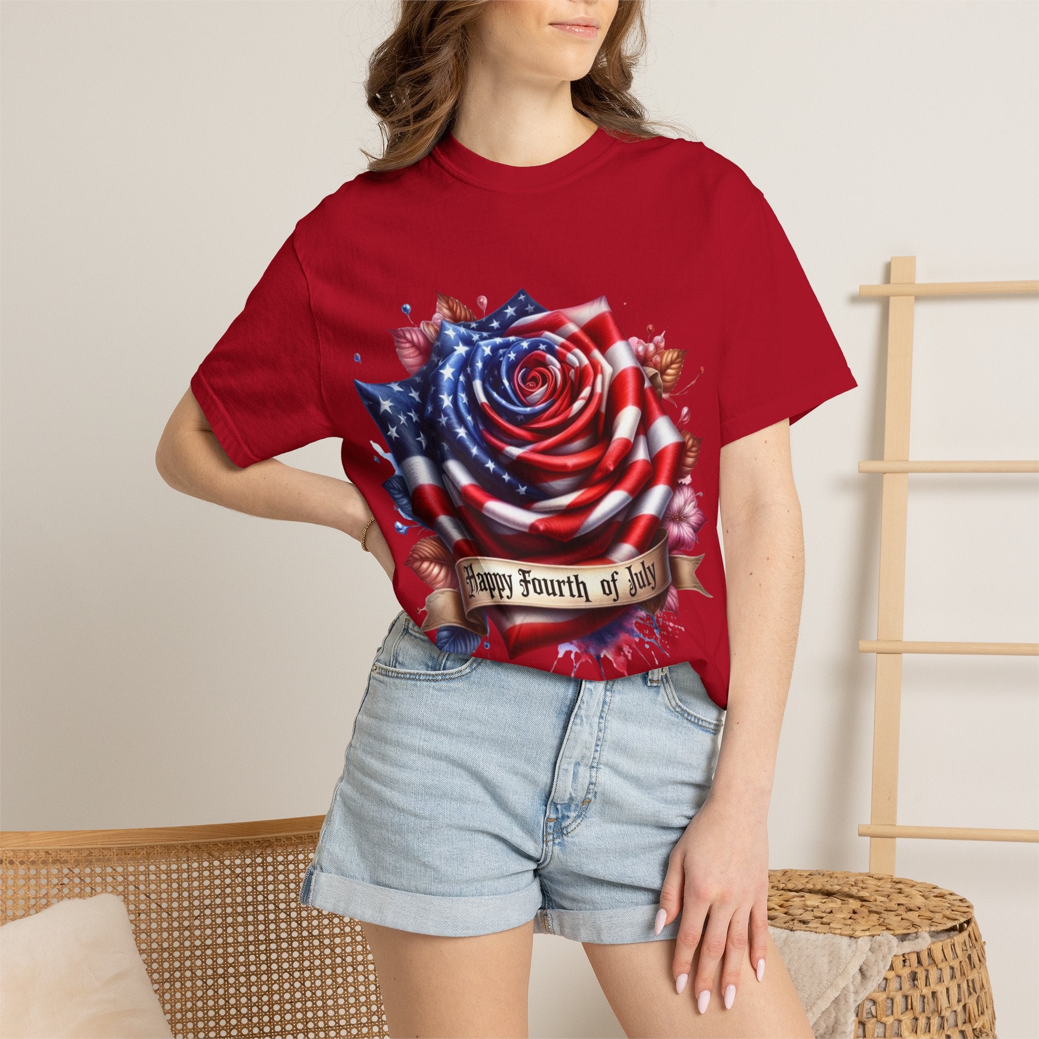 Fourth of July American Flag Rose