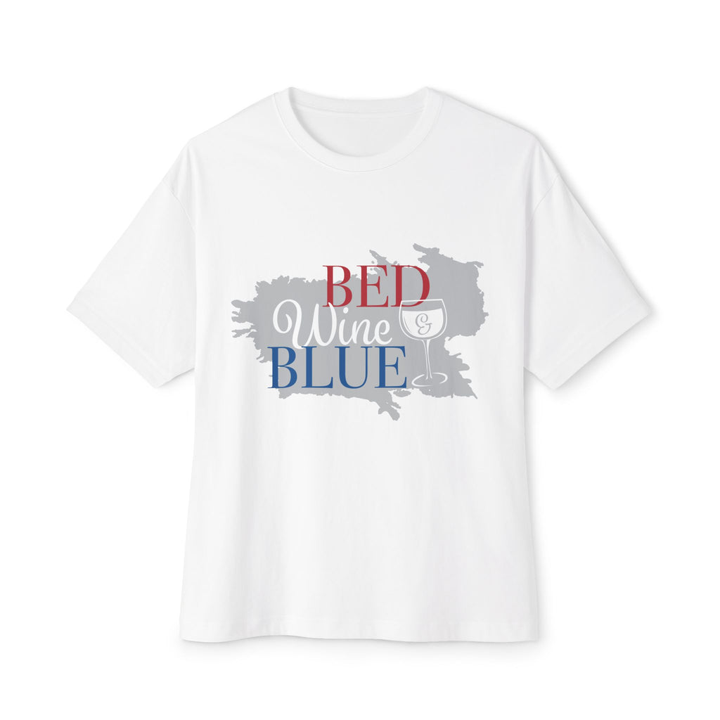 Bed Wine & Blue Graphic Tee