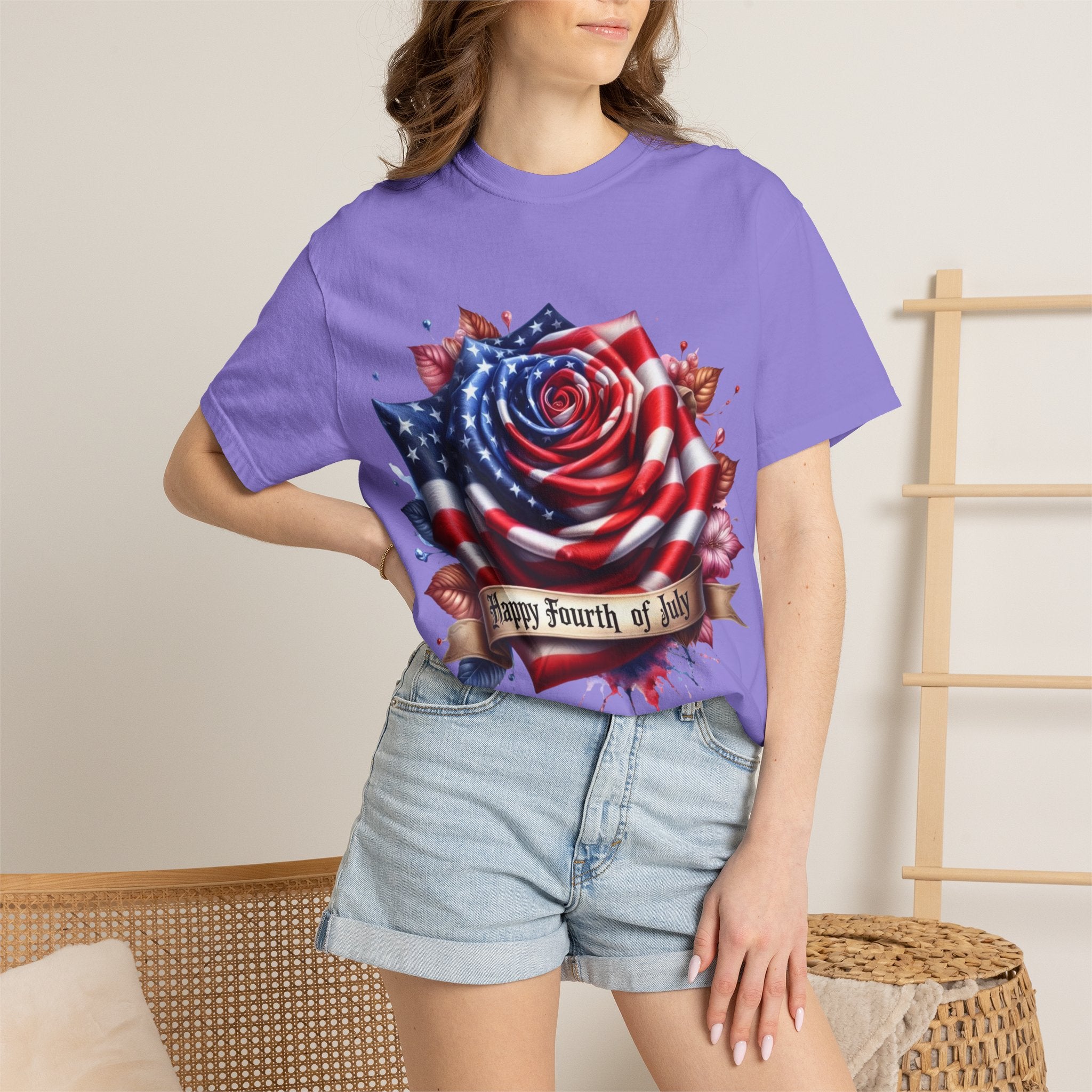 Fourth of July American Flag Rose