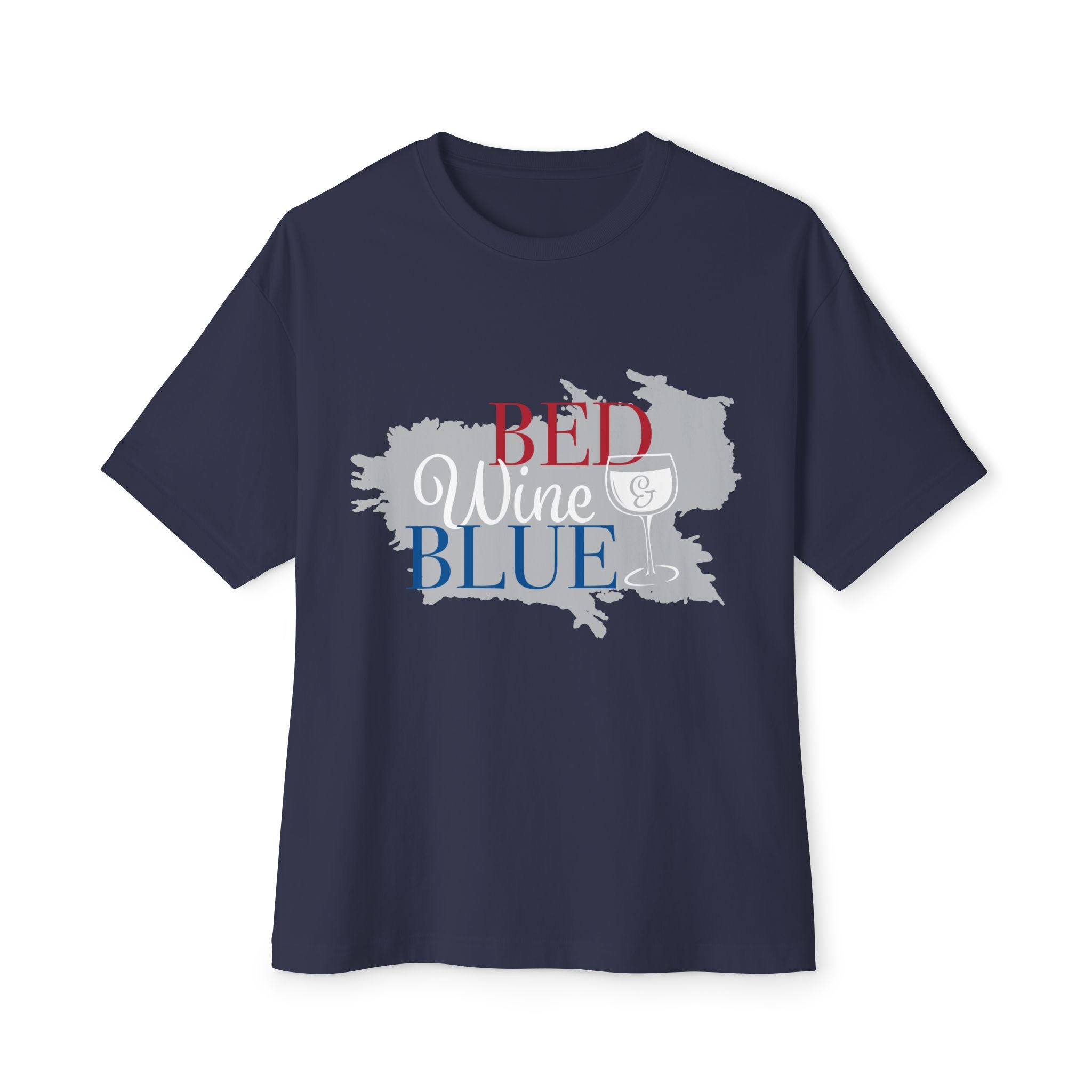 Bed Wine & Blue Graphic Tee