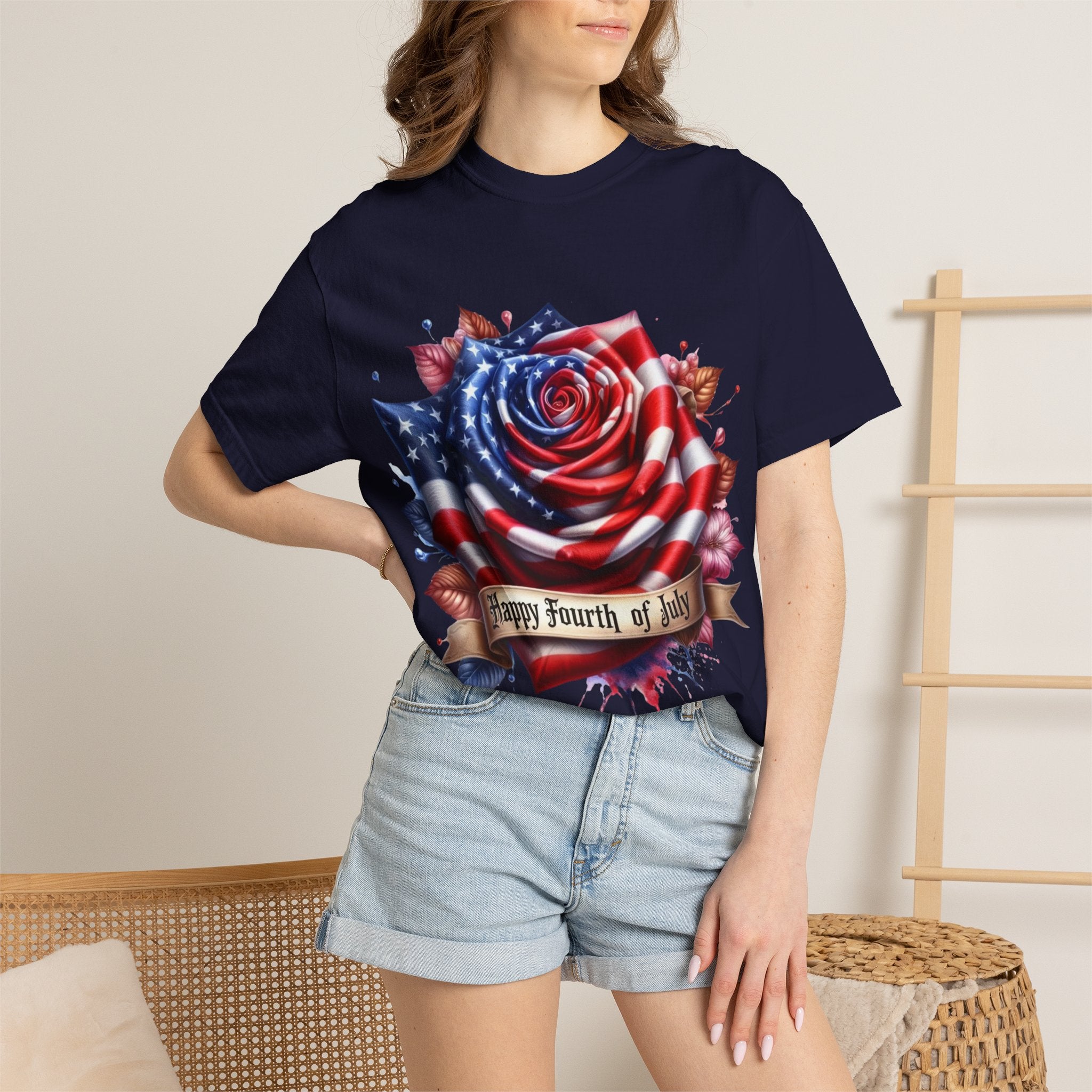 Fourth of July American Flag Rose
