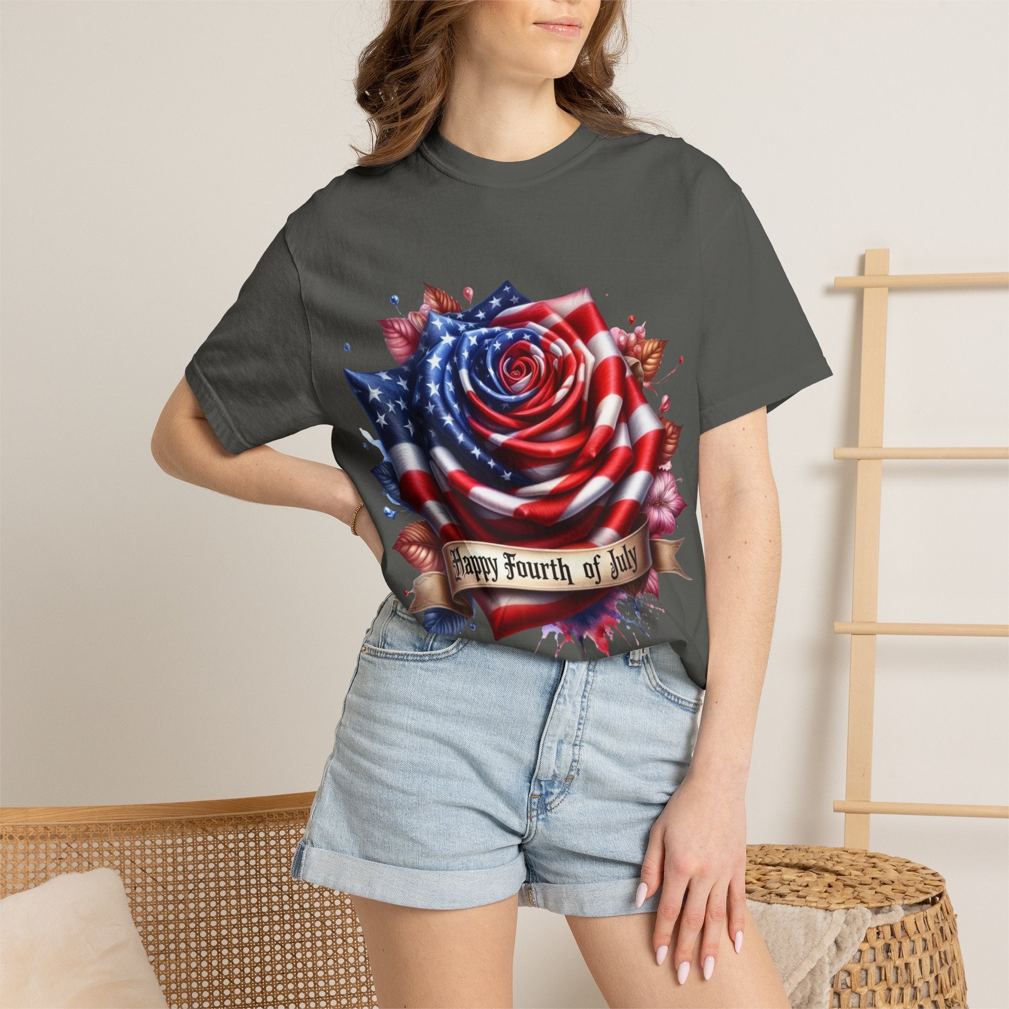 Fourth of July American Flag Rose
